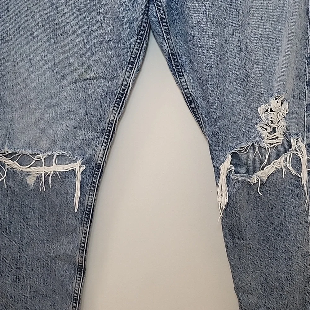 AGOLDE 100% Organic Cotton Jamie High Rise Jeans Distressed Button Fly Sz 29 - Picture 8 of 16